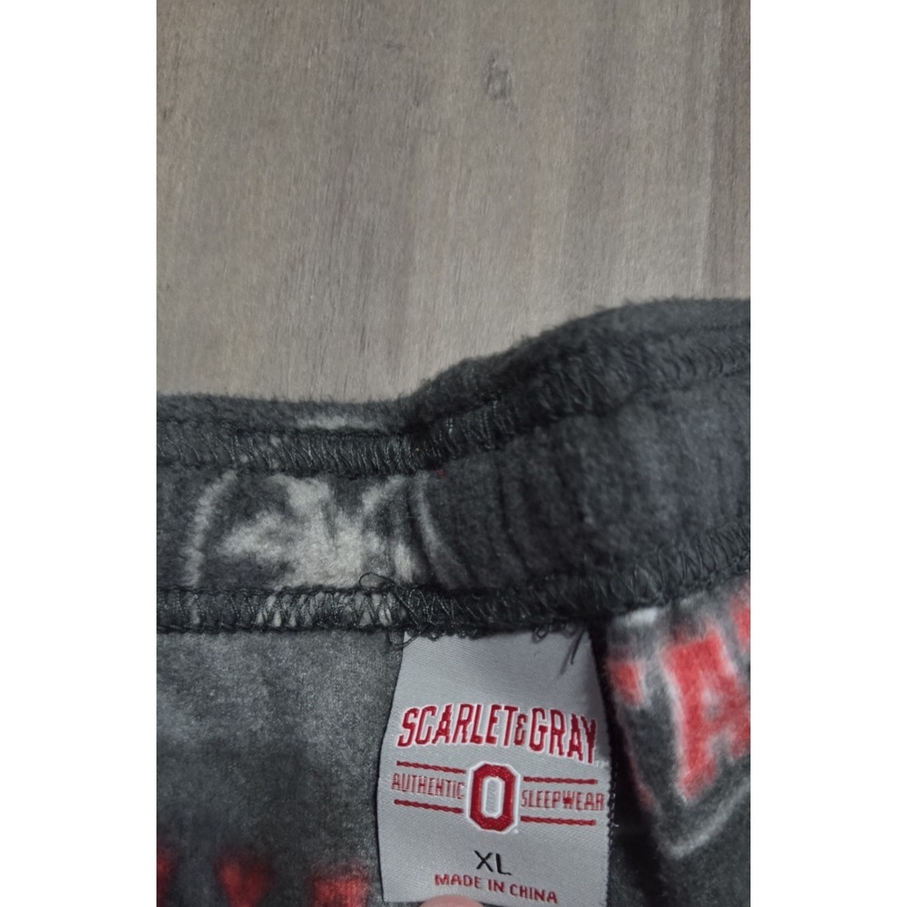 Scarlet & Gray Ohio State Buckeyes Gray Fleece Pj Pajama Pants Men XL - Picture 4 of 5